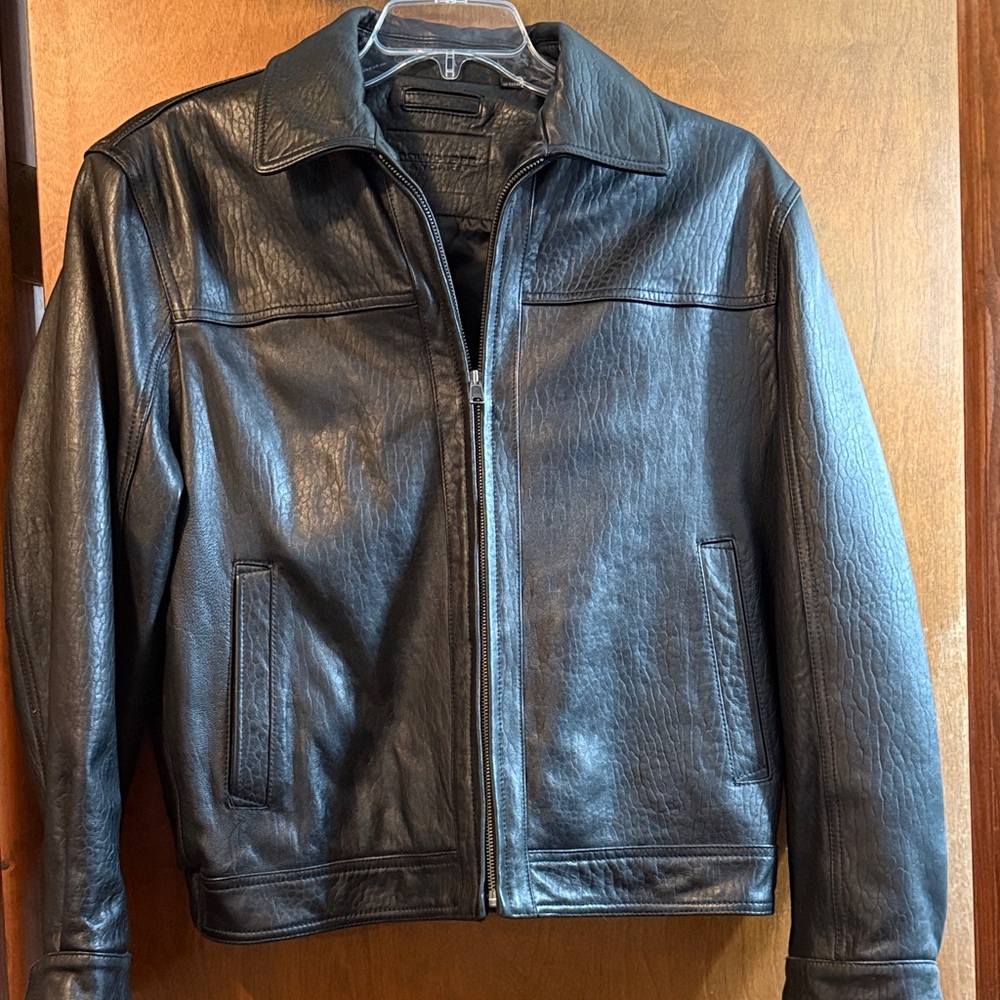 Men's Black Leather Jacket genuine lambskin